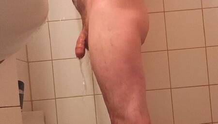 My uncut cock In the shower