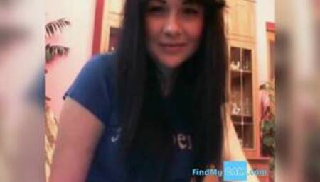 Big tit Girl masturbates then See's NOT her dad walk in