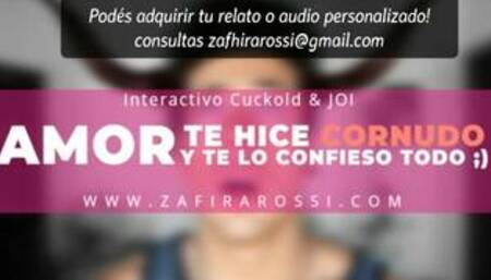 HISTORIA INTERACTIVA "AMOR, TE HICE CORNUDO Y TE LO CUENTO TODO" RELATO CUCKOLD | ASMR VOICE LATINA