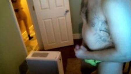 Stepsister catches me jerking off