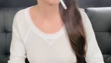 Smoking in Christmas PJs