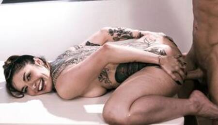 Inked latina used by her former teacher