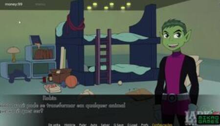 [Gameplay] Teen Titans ep 7 Fiz Mutano se tornou Mulher e fiquei olhando sua Buceta