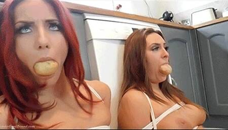 Eliza Wilde & Miss Scarlett in: Those Strange Grunts & Strains from Behind Sir Ian's Secret TruffleBox Pantry Door! (Special Bonus Cut) (HD)