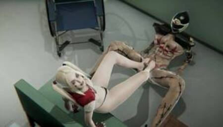 Harley Quinn Footjob and Foot Worship