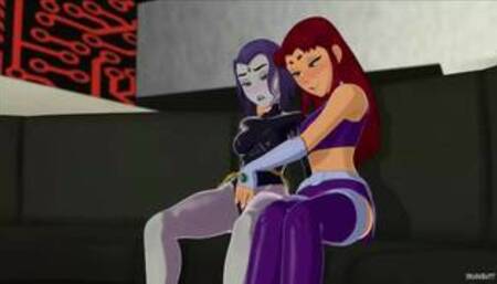 Raven x Starfire teen titans hmv/pmv.