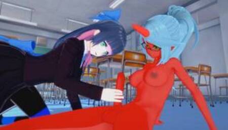 Panty & Stocking with Garterbelt Hentai 3D - Stocking x Kneesocks (Futa)