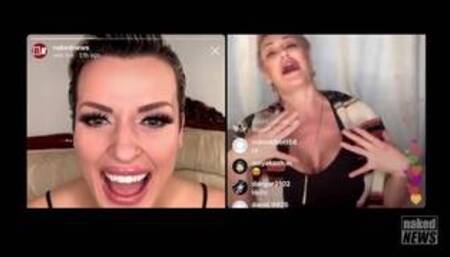 Ryan Keely on Instagram Live with Laura Desiree of Naked News!