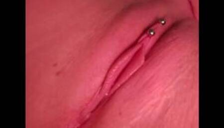 Russian pierced pussy close -up