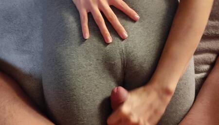 My yoga pants got soaked in cum