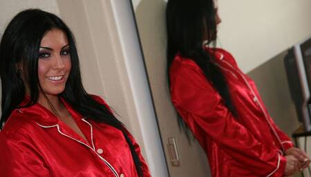 The beautiful brunette Jackie Daniels has a semen fetish!