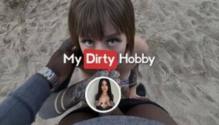 BusenBambi Takes A Walk Around The Lake & Makes A Quick Stop To Suck Her Man's Cock