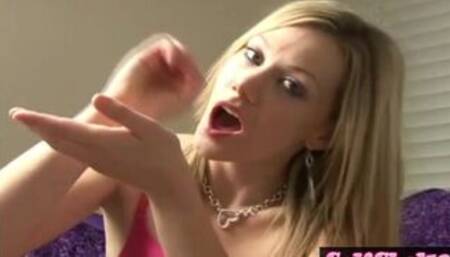 Samantha Jerj Off face demo how to blowjob/handjob