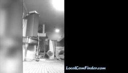 Ebony Babe Masturbates On Floor