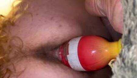 big bottle in my sloppy cunt again! riding & ruining like crazy