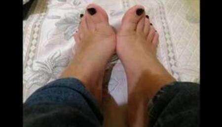 Jeans Footjob - Compilation of Mistress Darkshine Pics and Gifs