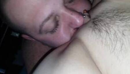 Eating a sexy perfect beautiful trimmed pussy