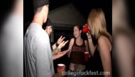 Pussy fucked college babe is grinded hard