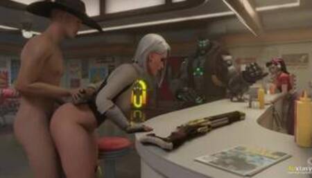 Ashe fucked in the ass Overwatch