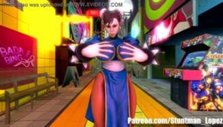 Stuntman Lopez - Chun-Li Breast Expansion
