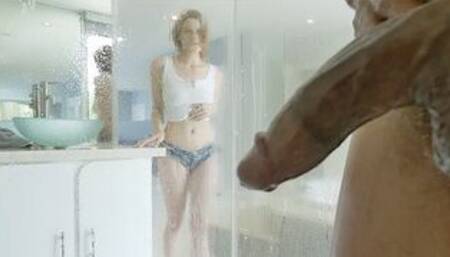 Huge BBC Blows Multiple Creampies Into Spying Roommate Sahara Skye