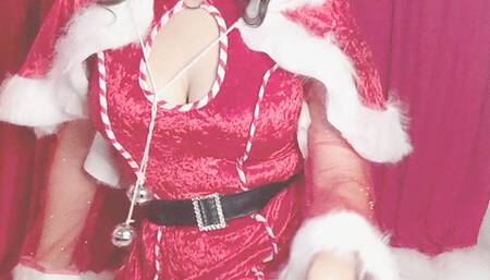 Naughty Mrs Claus likes to smoke