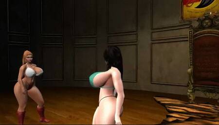 TOPLESS BIG BOOB WRESTLING: ISABELLA VS KENDRA LOWEST QUALITY