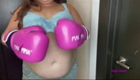 My brand new boxing gloves! Featuring Belly and tit punches