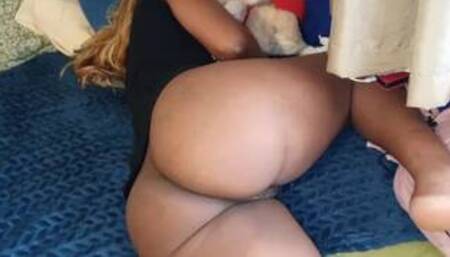 Thick Booty Latina Wife Naked on the Bed in the Morning