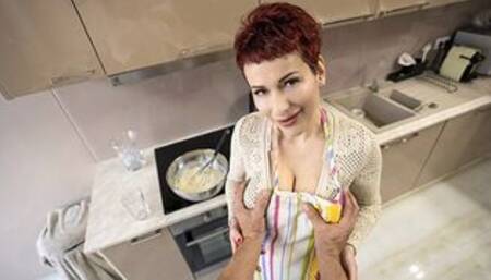 Milf Lisa Pinelli Gets Her Big Tits Covered With Step Son's Cum After She Tit Fucked Him - PervNana