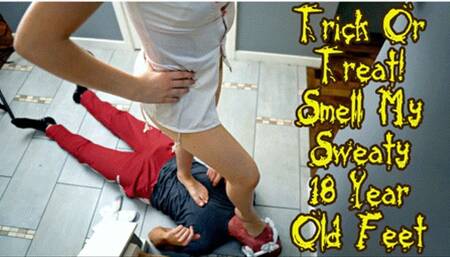 Trick Or Treat! Smell My Sweaty 18-Year-Old Feet (HD 4K MP4)
