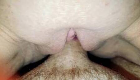 Young British MILF close up creampie