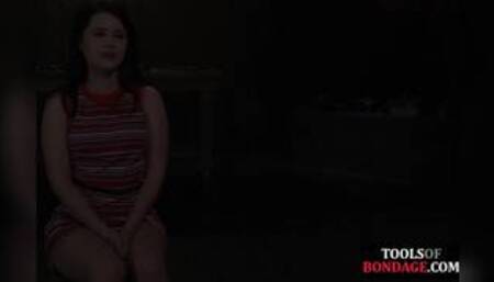 Gagged bondage sub whipped and clamped by her strict dom