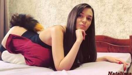 I Got Fucked Hard Under My Fox Tail Anal Plug - Natalissa