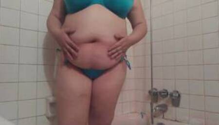 Huge Shower Hose Enema in Bikini