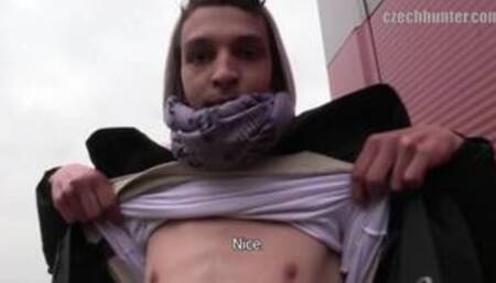 CZECH HUNTER 388 - Skinny Twink With A Bush Feels Weird & Good While Being Pounded