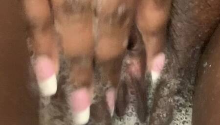 Watch Ferrari play with her soapy wet pussy