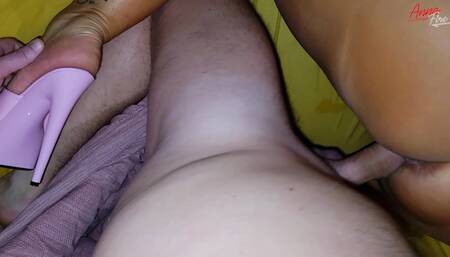 Consoling a sick stepmother in high heels