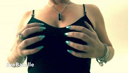 Silver Nail Tit Grabbing Boob Worship