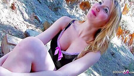 Perfect Body Blonde Latina Teen Cristal Cherry Seduce To Beach Sex P1