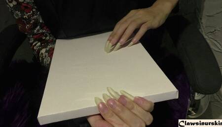 Nails In Action - claws scratch the canvas