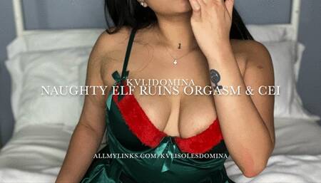 Naughty Elf Ruined's Orgasm & CEI