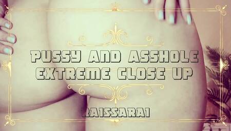 Pussy and asshole extreme close up