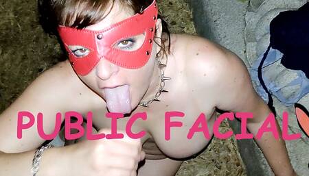 Trailer totally naked in a park sucking dick