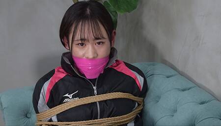 CDNY1-2 Cute Japanese CD Nanami Bound and Gagged in Windbreaker FULL (WMV)