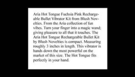 Aria Hot Tongue Rechargeable Bullet Kit Pink