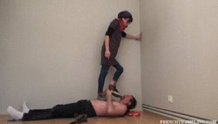 2214 Socks trampling with Melanie