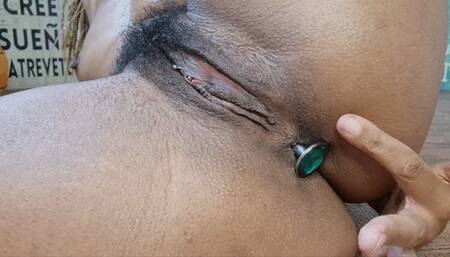 Anal play butt plugs and dildo