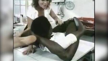 Unbekannter Vintage-Film, interracial, selbst saugen
