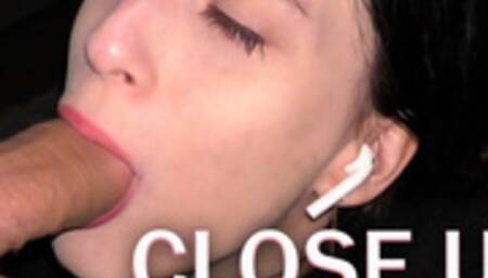Brunette Deepthroat Big Dick Classmate and Cum Swallow after a Walk